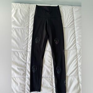 CHRLDR / XS / SKULL LEGGINGS / BLACK